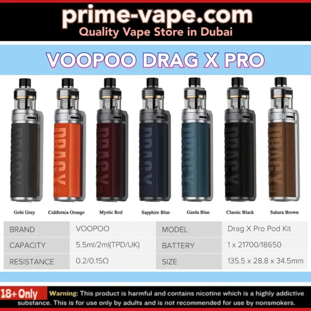 oxva nexlim 1.2 ohm VOOPOO DRAG X 80W Pod Mod Kit main image 0