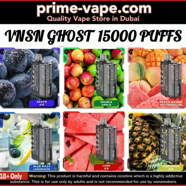 VNSN Ghost 15000 Puffs Mango Strawberry Ice Disposable Vape