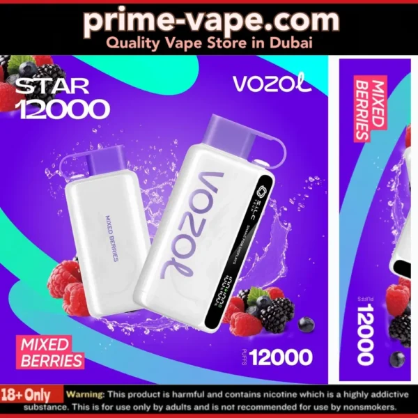 BEST VOZOL Star 12000 Puffs Disposable Vape 23 Flavors- Dubai