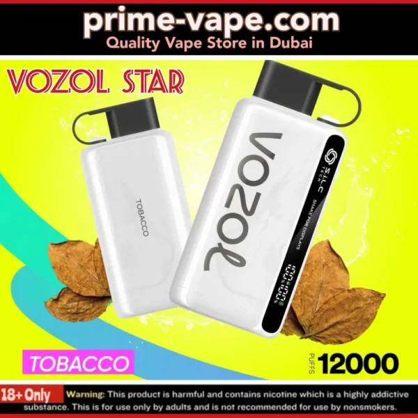 Vozol Star Tobacco Flavour 12000 Puffs Disposable Vape- Dubai