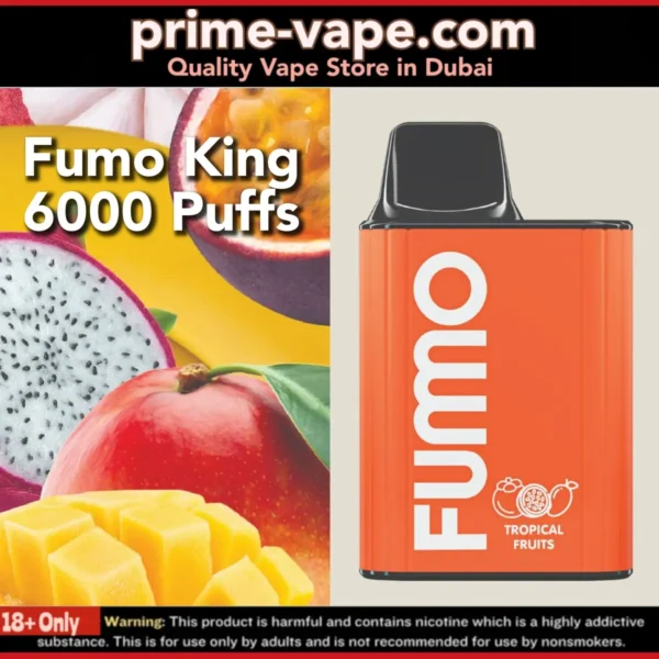 Fumo King Tropical Fruits 6000 Puffs Disposable Vape- 20mg / 2%