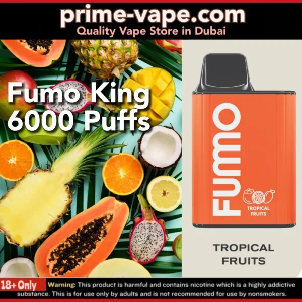 Fumo King Tropical Fruits 6000 Puffs Disposable Vape- 20mg / 2%