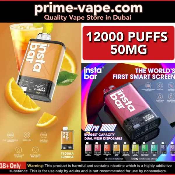 Insta Bar 12000 Puffs Disposable Vape in Dubai- Buy Instabar Ultra