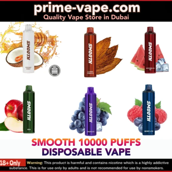 SMOOTH 10000 Puffs Disposable Vape 20mg / 2% in Dubai UAE