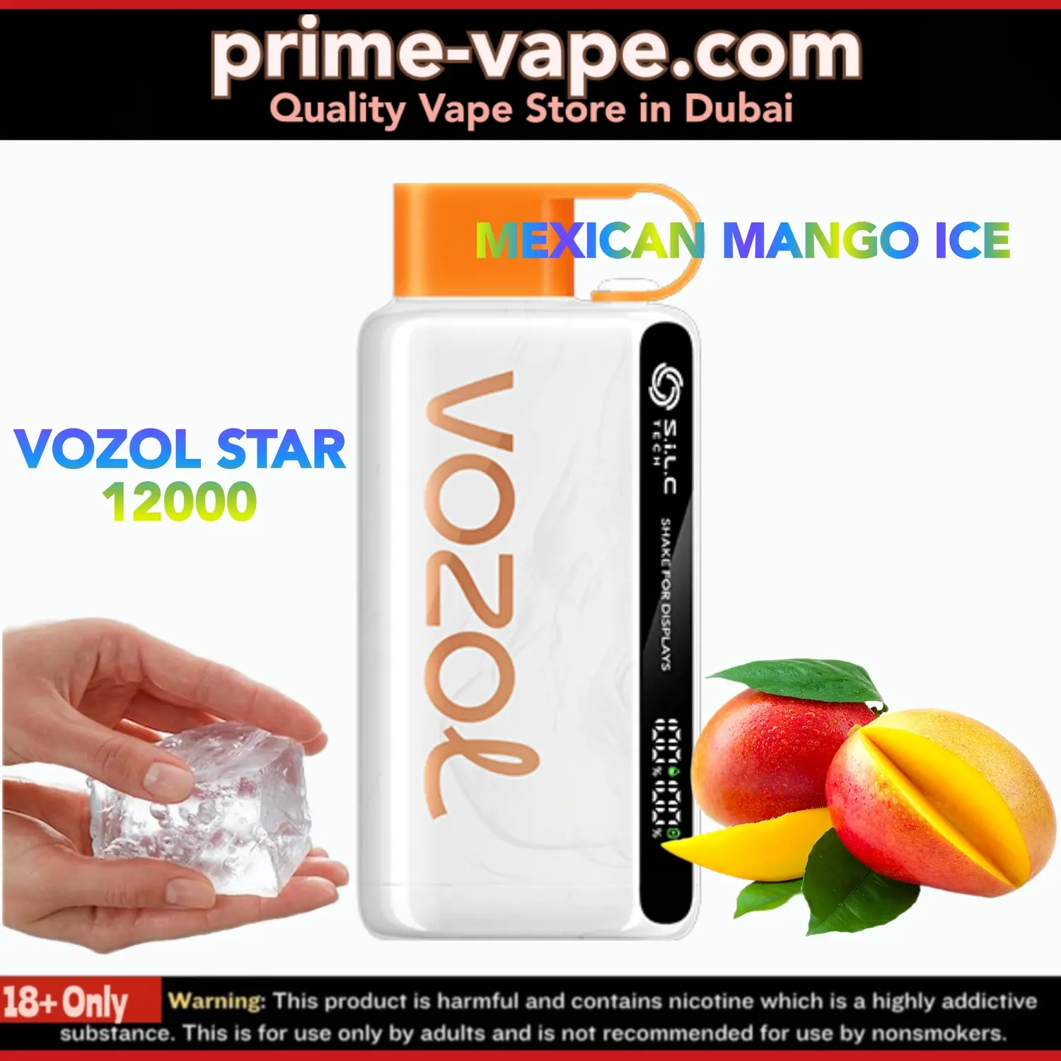 Vozol Star Mexican Mango Ice 12000 Puffs Disposable Vape- Best