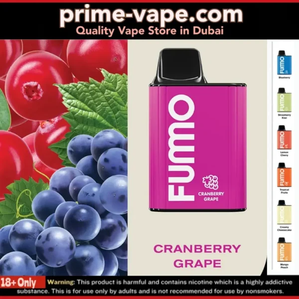 Fumo King Cranberry Grape 6000 Puffs Disposable Vape- FUMMO