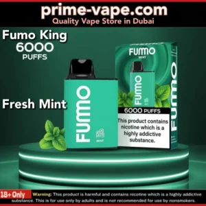 Fumo King Fresh Mint 6000 Puffs Disposable Vape in Dubai UAE