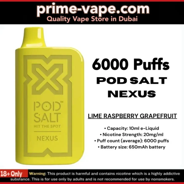 Best Pod Salt Nexus 6000 Puffs Disposable Vape in Dubai UAE