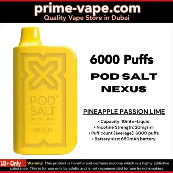 Best Pod Salt Nexus 6000 Puffs Disposable Vape in Dubai UAE