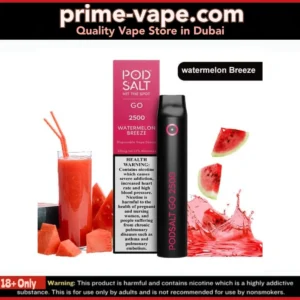 Pod Salt Go Watermelon Breeze 2500 Puffs Disposable Vape