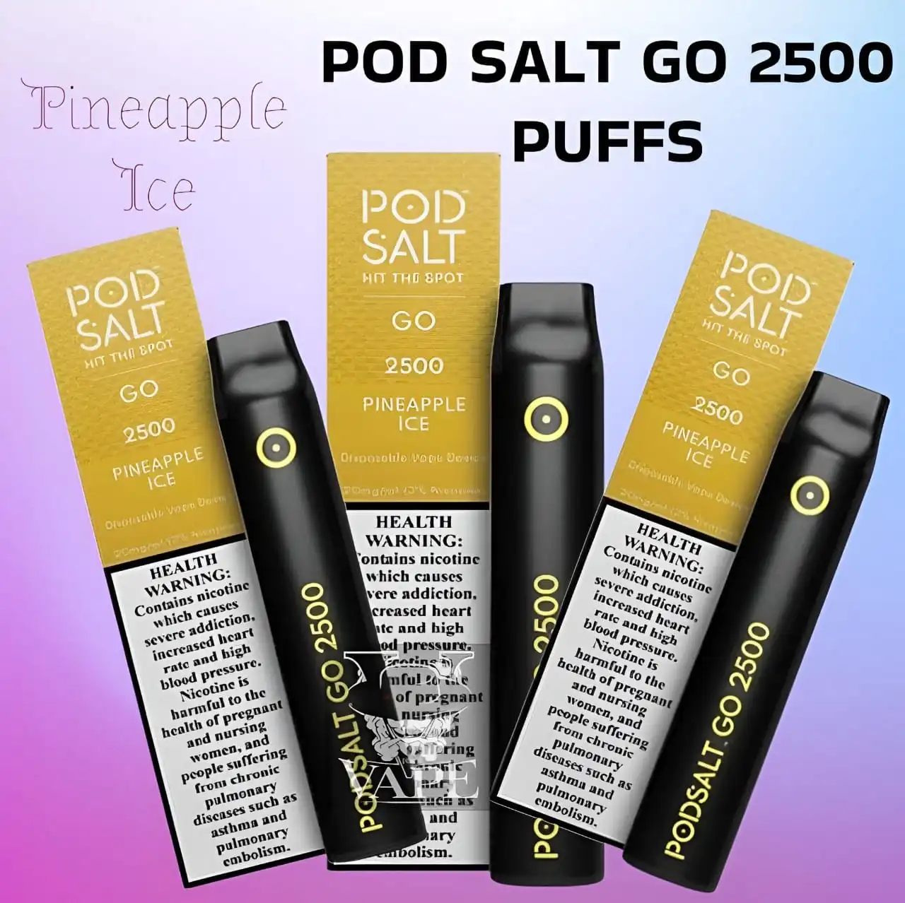 Pod Salt Go Pineapple Ice 2500 Puffs Disposable Vape - Dubai