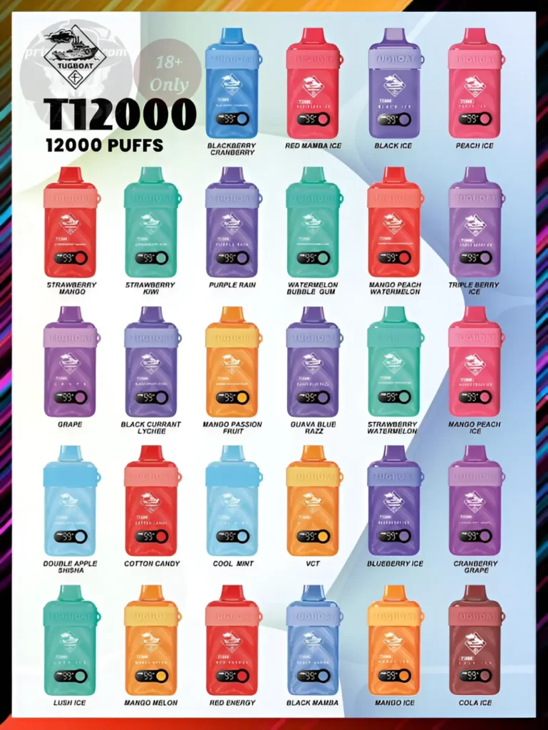 Tugboat T12000 Puffs Disposable Vape in Dubai UAE- 5% 50mg
