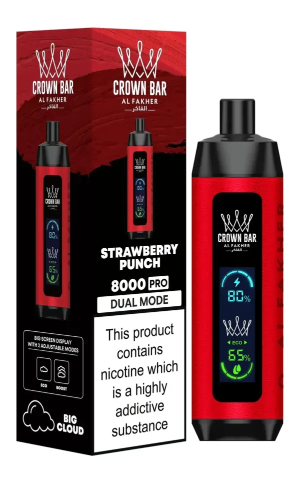 Al Fakher Crown Bar 8000 Pro 0.5mg Disposable Vape- Dubai UAE