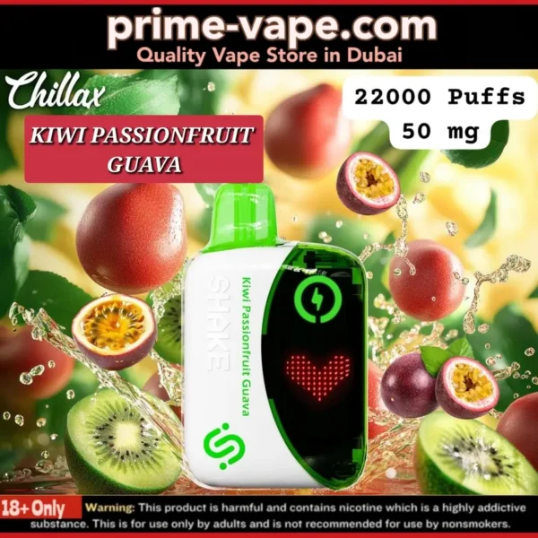 Chillax Shake Kiwi Passionfruit Guava 22000 puffs disposable vape