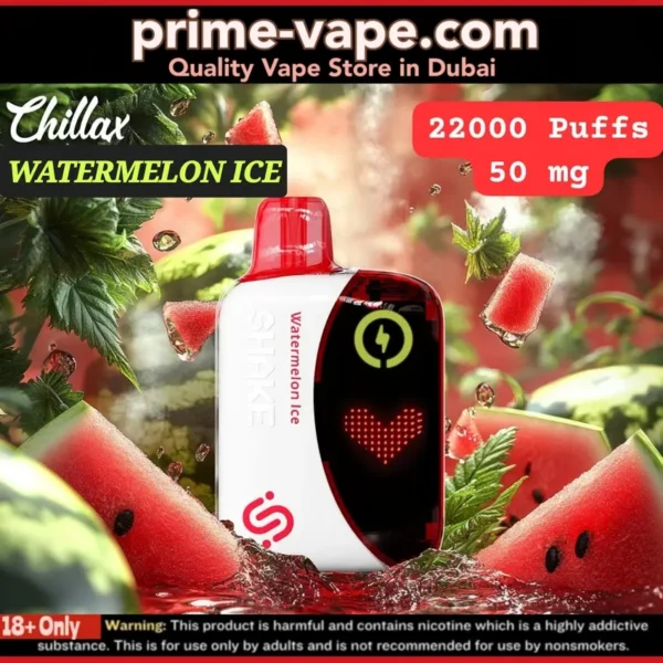 Chillax Shake Watermelon Ice 22000 Puffs Disposable Vape- Dubai