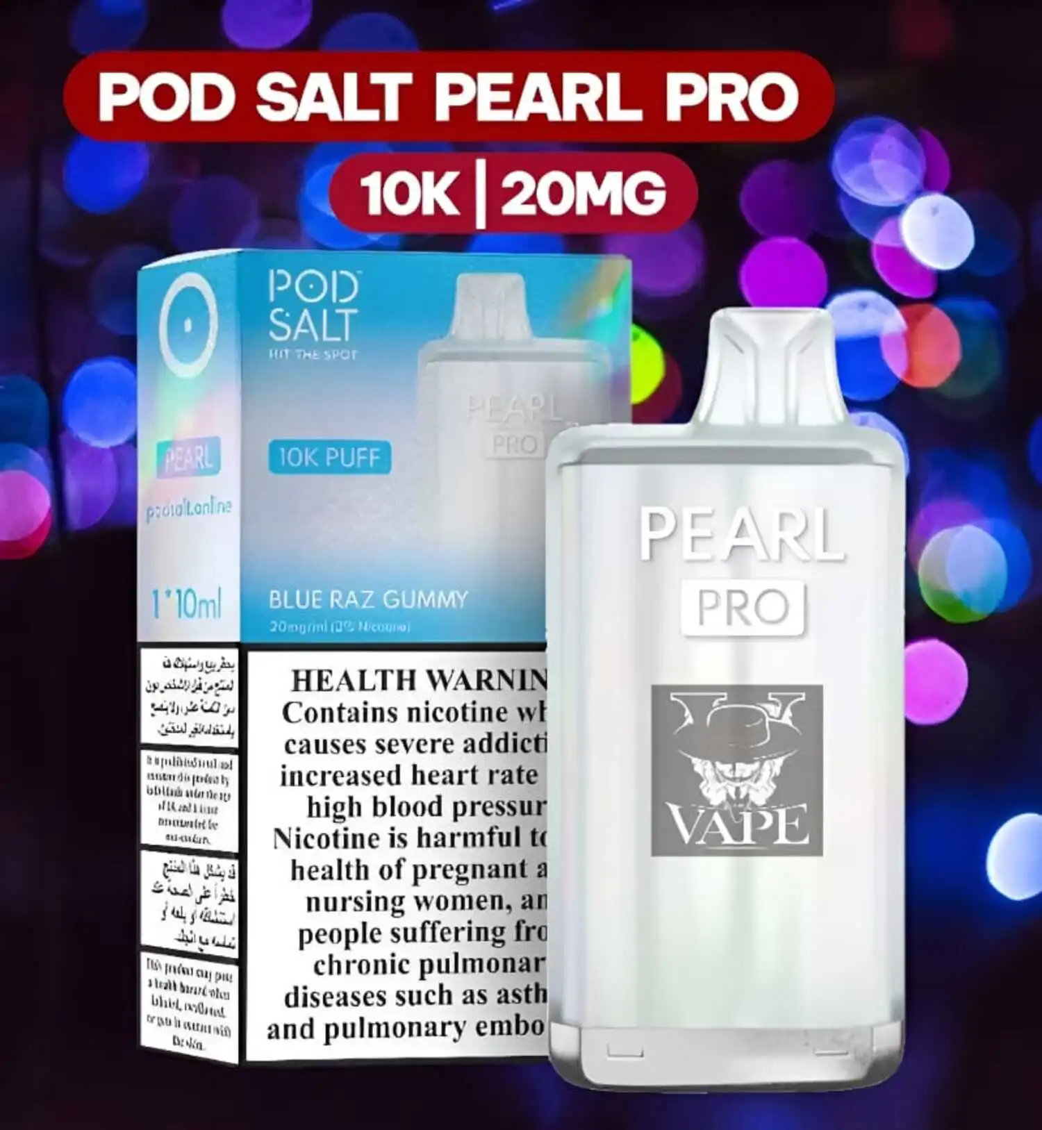 Pod Salt Pearl Pro 10000 Puffs Disposable Vape in Dubai UAE