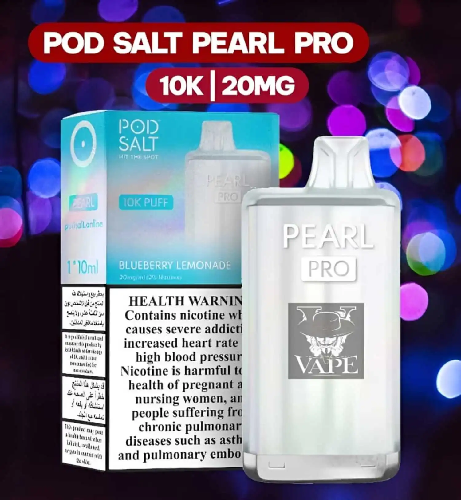 Pod Salt Pearl Pro 10000 Puffs Disposable Vape in Dubai UAE