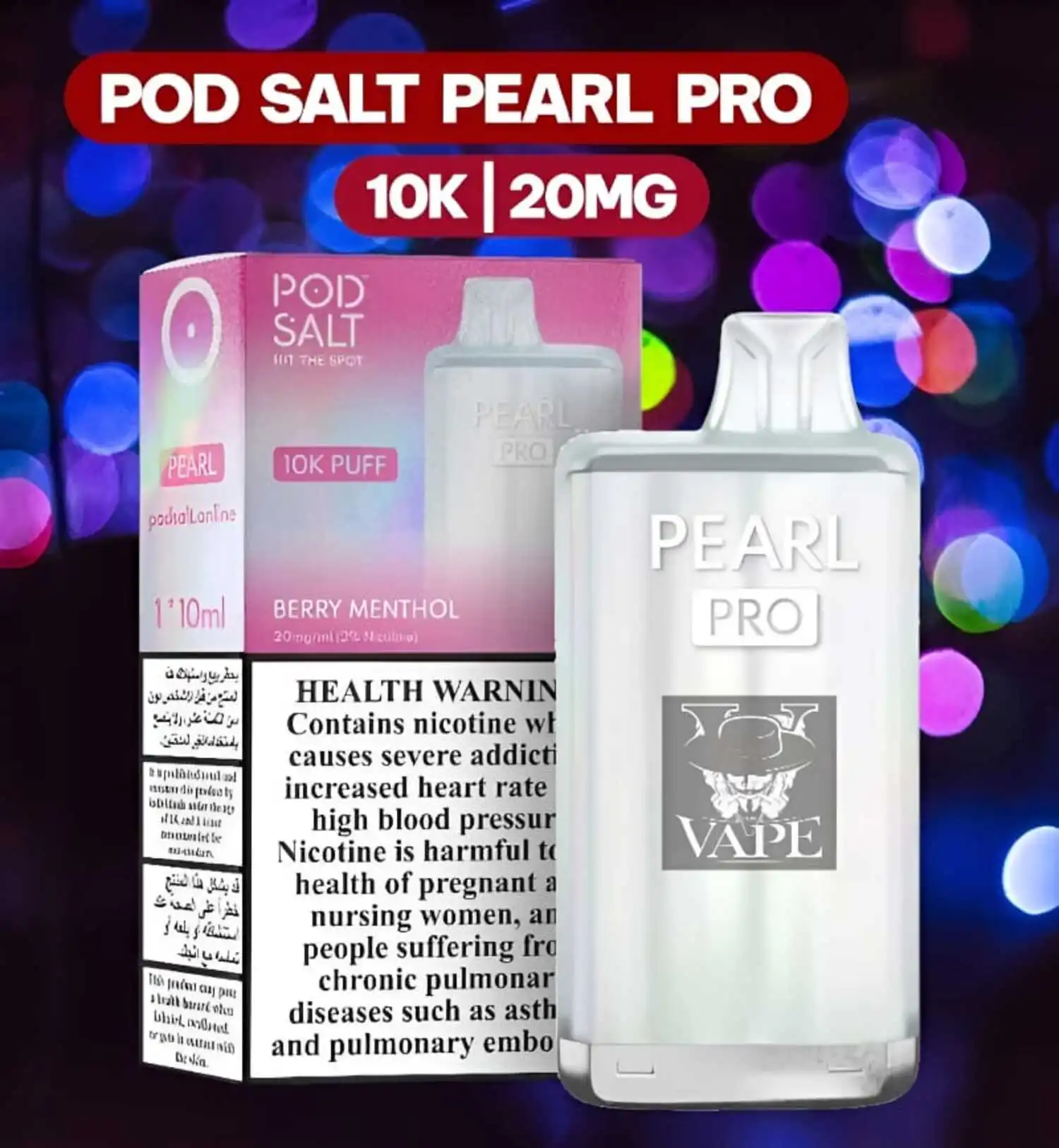 Pod Salt Pearl Pro 10000 Puffs Disposable Vape in Dubai UAE