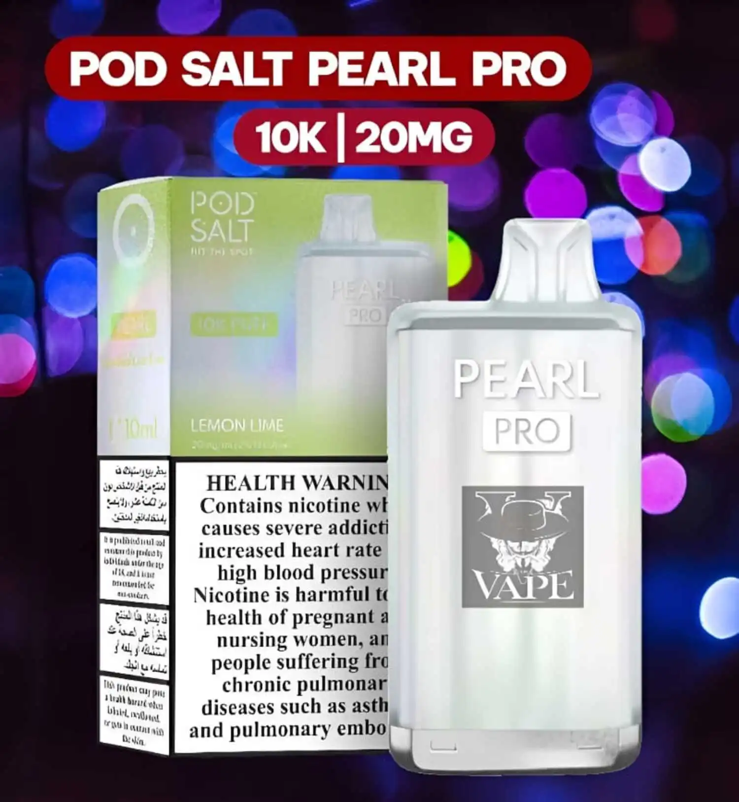 Pod Salt Pearl Pro 10000 Puffs Disposable Vape in Dubai UAE