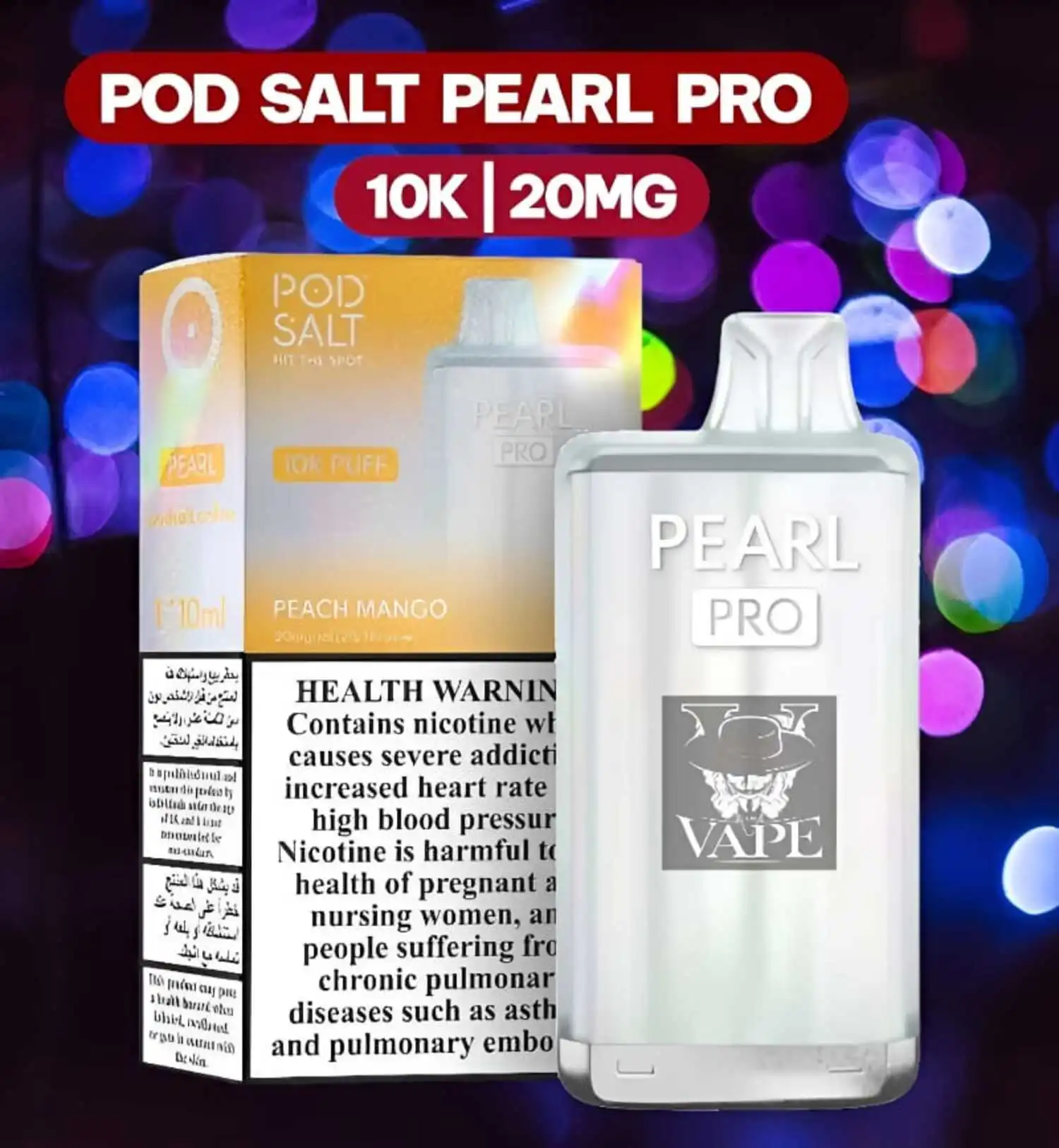 Pod Salt Pearl Pro 10000 Puffs Disposable Vape in Dubai UAE