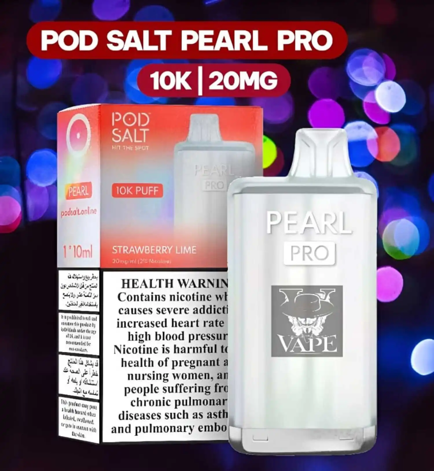 Pod Salt Pearl Pro 10000 Puffs Disposable Vape in Dubai UAE