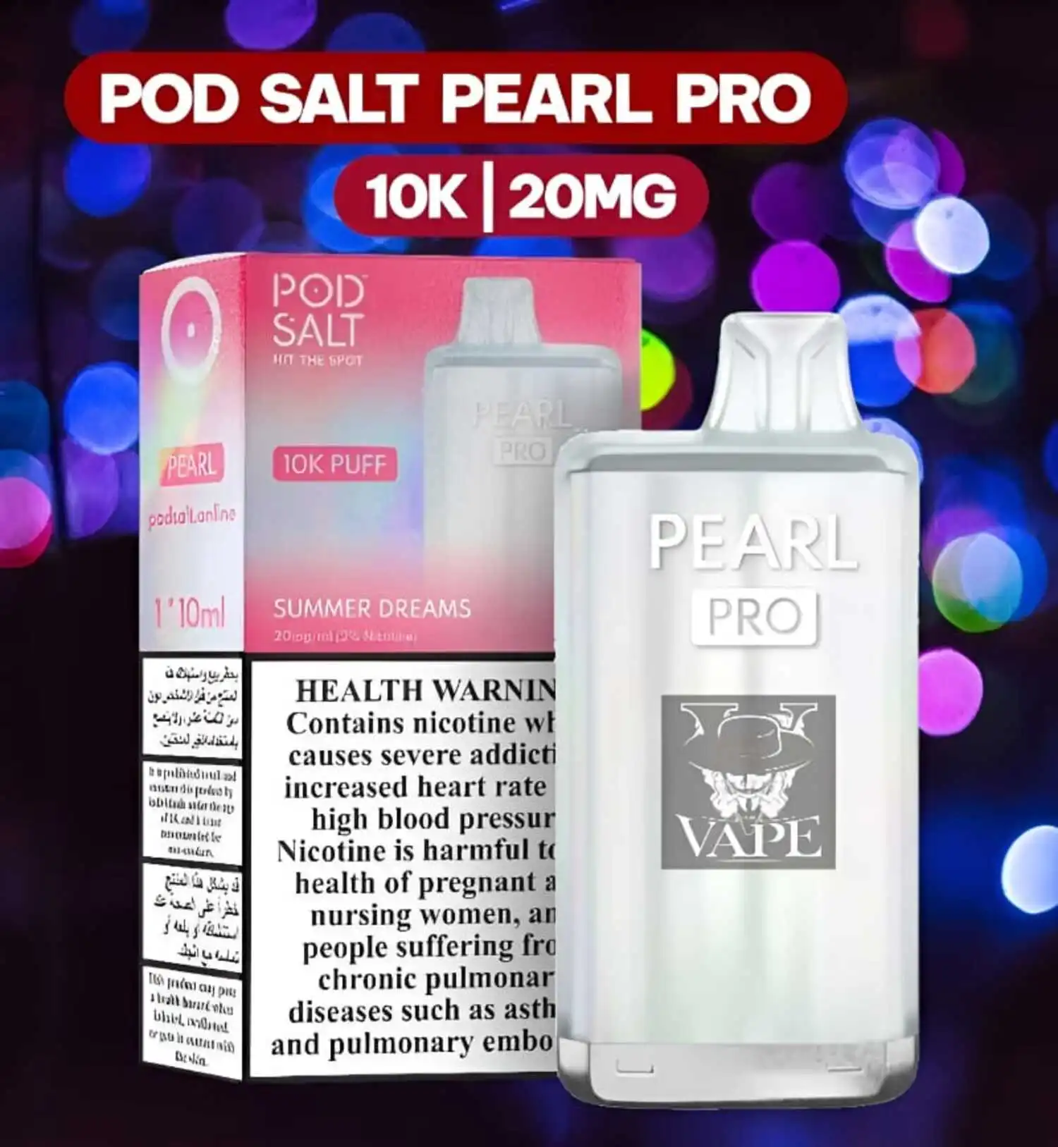 Pod Salt Pearl Pro 10000 Puffs Disposable Vape in Dubai UAE