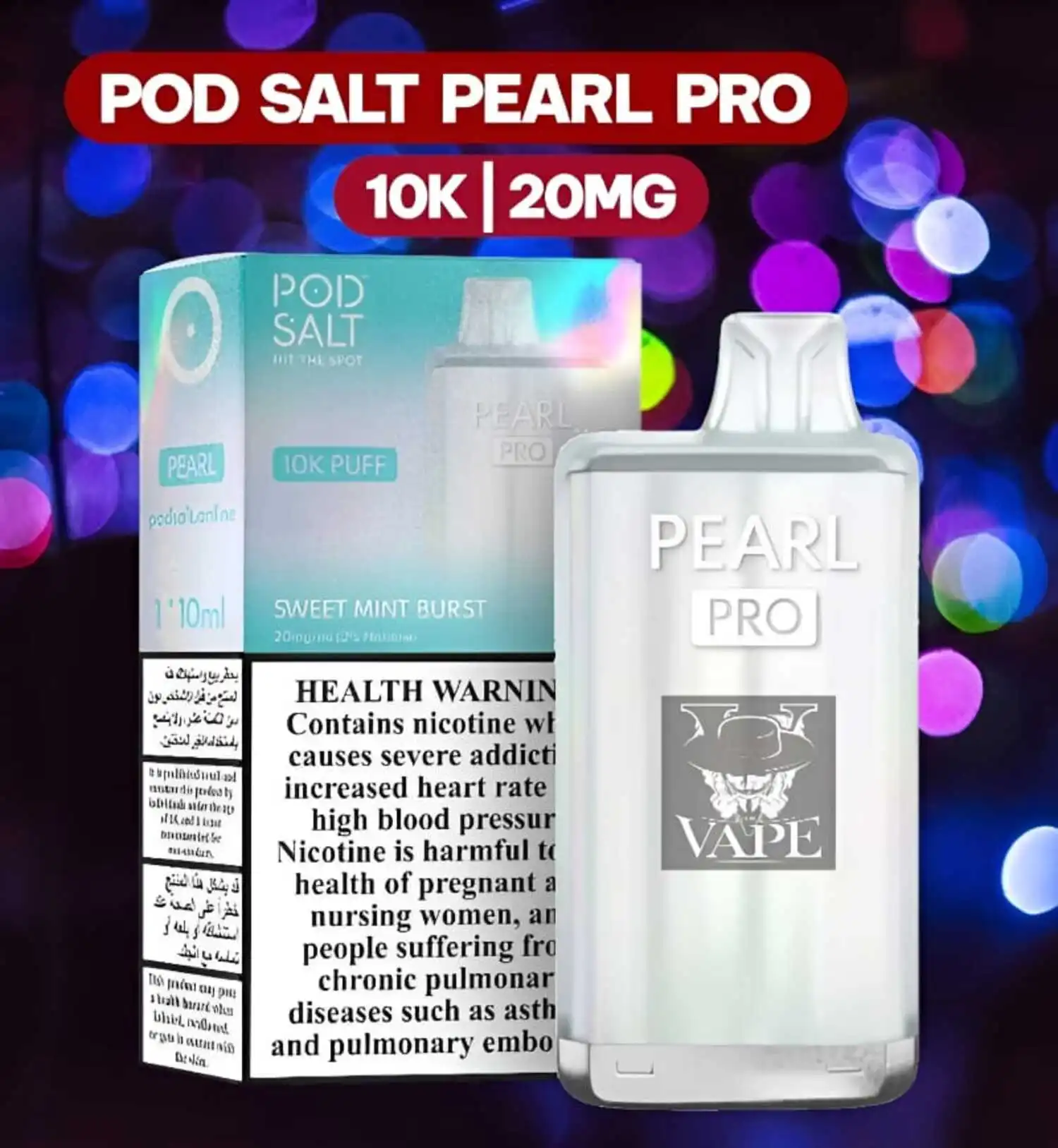 Pod Salt Pearl Pro 10000 Puffs Disposable Vape in Dubai UAE