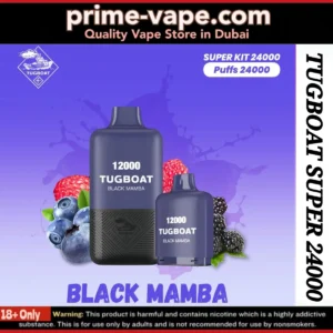 Tugboat Super Black Mamba 24000 Puffs Disposable Vape- UAE