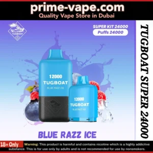 Tugboat Super Blue Razz Ice 24000 Puffs Disposable Vape- Dubai