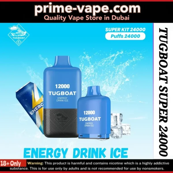 Tugboat Super Energy Drink Ice 24000 Puffs Disposable Vape