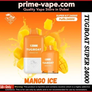 Tugboat Super Mango Ice 24000 Puffs disposable vape Dubai