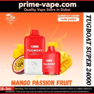 Tugboat Super Mango Passion Fruit 24000 Puffs Disposable Vape