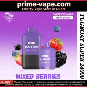 Tugboat Super Mixed Berries 24000 Puffs Disposable Vape- Dubai