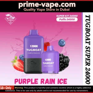 Tugboat Super Purple Rain Ice 24000 Puffs Disposable Vape