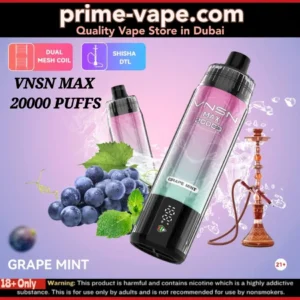 VNSN Max Grape Mint 20000 Puffs Shisha Disposable Vape Dubai