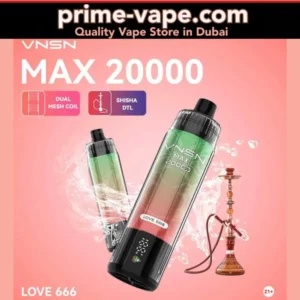 VNSN Max Love 666 Shisha 20000 Puffs Disposable Vape- Dubai