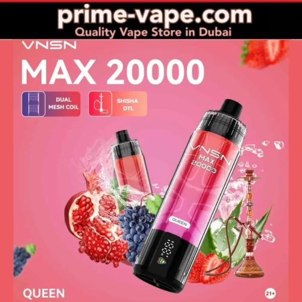 VNSN Max Queen 20000 Puffs Shisha Disposable Vape in Dubai