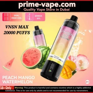 VNSN Max Peach Mango Watermelon 20000 Puffs Shisha Vape