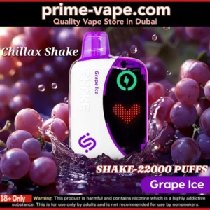 Chillax Shake Grape Ice 22000 Puffs Disposable Vape- Dubai