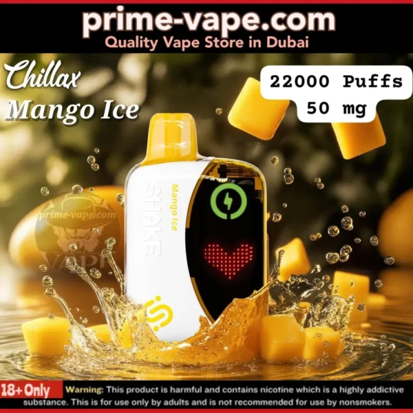 Chillax Shake Mango Ice 22000 Puffs Disposable Vape- Dubai