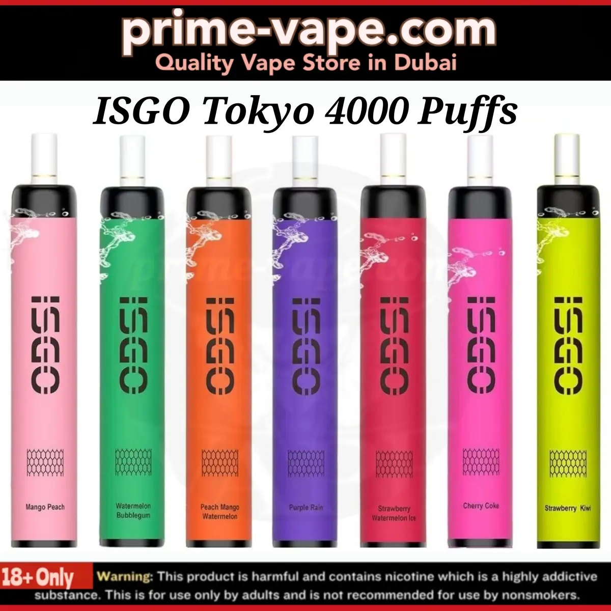 ISGO Tokyo Red Wine 4000 Puffs Disposable Vape 20MG Dubai