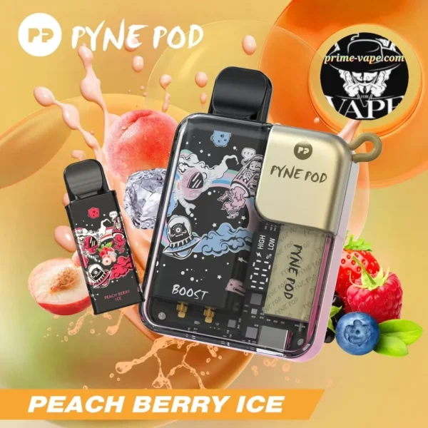 Pyne Pod Peach Berry Ice 8500 Puffs 50mg | Prime Vape UAE