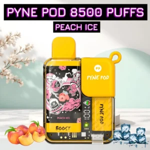 Pyne Pod Peach Ice 8500 Puffs Disposable Vape Kit - Dubai UAE