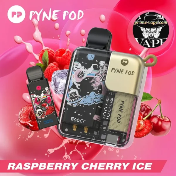 Pyne Pod Raspberry Cherry Ice 8500 Puffs disposable vape- Dubai