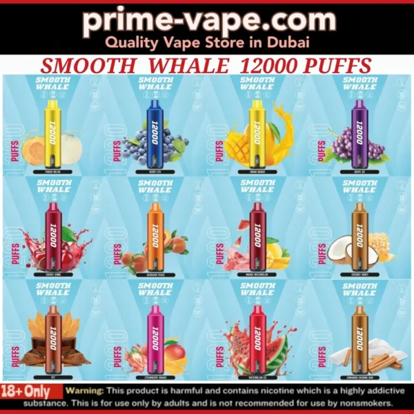 Smooth Whale 12000 Puffs Disposable Vape in Dubai UAE