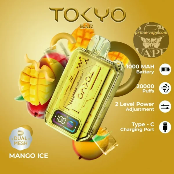 Tokyo Bar 20000 Puffs Disposable Vape 50MG 10 Flavors- Dubai