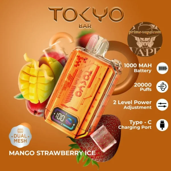 Tokyo Bar 20000 Puffs Disposable Vape 50MG 10 Flavors- Dubai