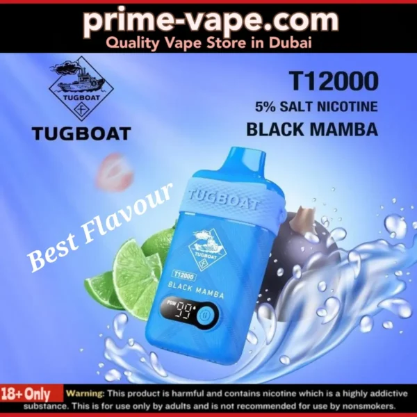 Tugboat Black Mamba T12000 Puffs Disposable Vape- Dubai