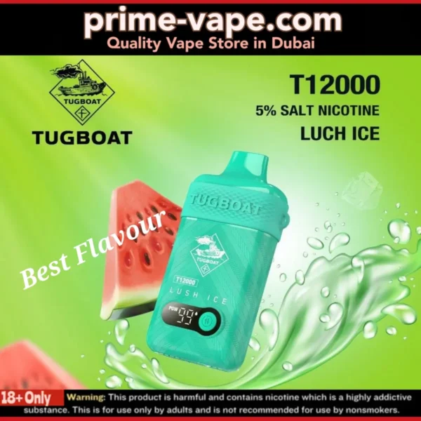 Tugboat Lush Ice T12000 Puffs 50MG Disposable Vape- Dubai