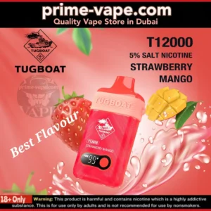 Tugboat Strawberry Mango T12000 Puffs Disposable Vape- Dubai